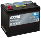 Аккумулятор EXIDE Premium 75L EA755 75Ач 630А прям. пол.